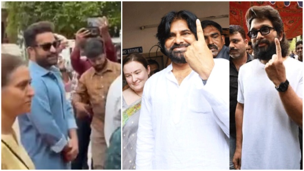 Movie and political celebrities exercised their right to vote