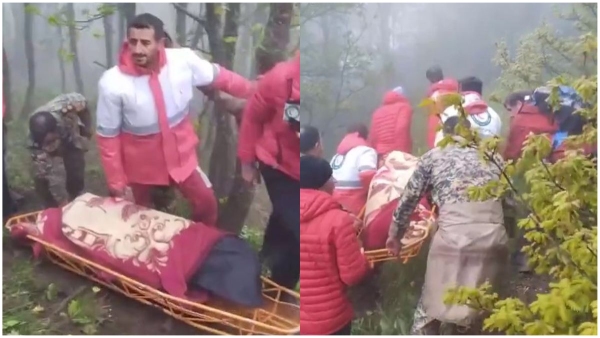 Mortal remains of the Ebrahim Raisi and others were being retrieved from the site Mortal remains of the Ebrahim Raisi and others were being retrieved from the site
