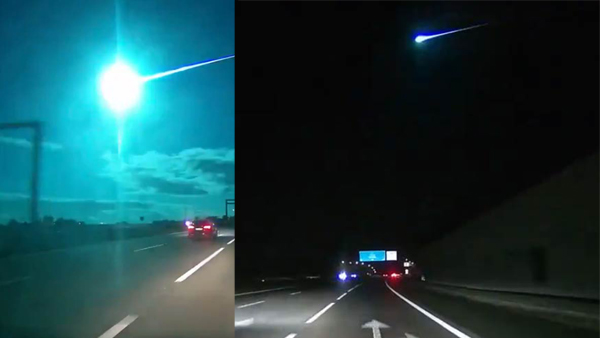 The fire ball that jumped from the sky in Portugal the video is viral