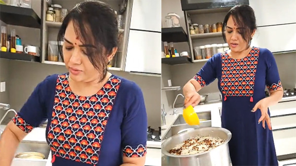 Bangalore Rave Party Hema another video of cooking biryani at home