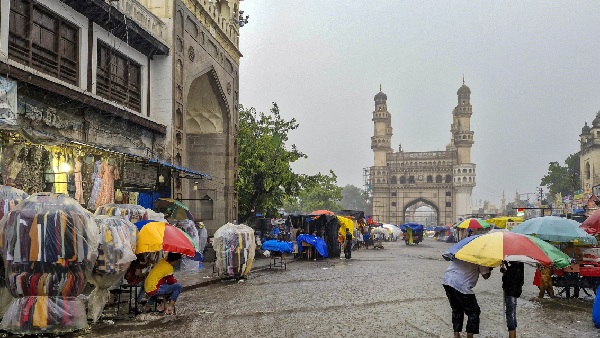 Heavy rain with gusty winds in Hyderabad trees rooted out two killed in medchal