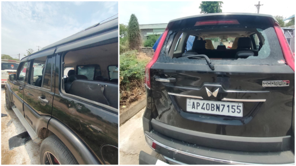 tdp cadre attack macherla mla pinnelli Ramakrishna reddy car vandalised 10 ysrcp cadre injured tdp cadre attack macherla mla pinnelli Ramakrishna reddy car vandalised 10 ysrcp cadre injured