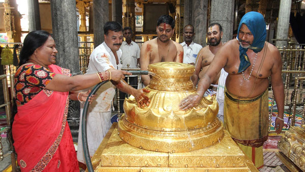 The Koil Alwar Tirumanjanam was held in Sri Padmavati temple at Tiruchanoor