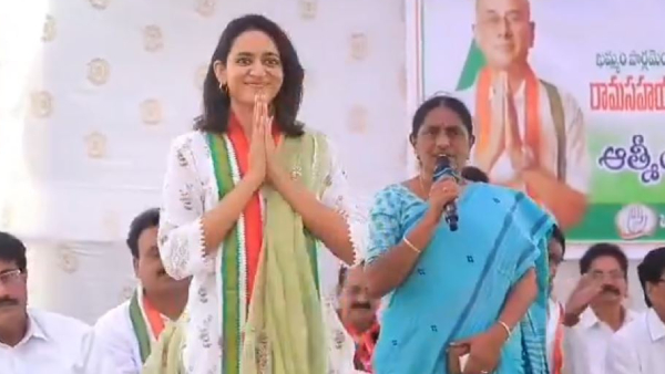 Tollywood actor Venkatesh s daughter Aashritha campaign for Congress in Khammam Tollywood actor Venkatesh s daughter Aashritha campaign for Congress in Khammam