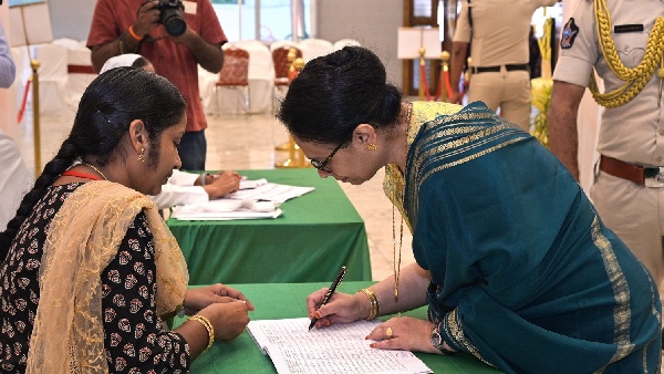 ap governor Abdul nazeer and chief election officer mukesh kumar meena cast vote
