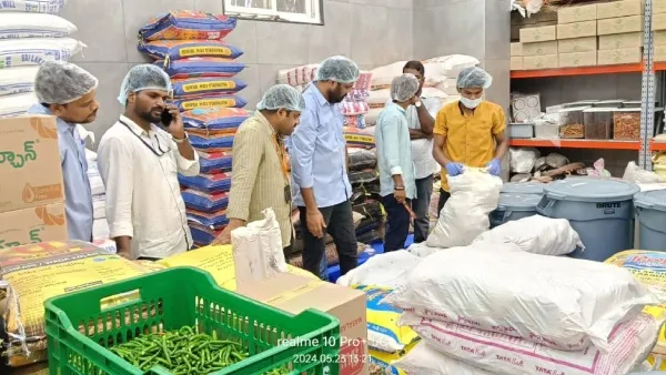 Food safety officials searched Rameswaram Cafe in Hyderabad and seized food items