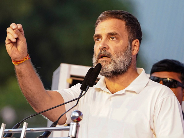 Rahul Gandhi hits out at bjp in Nirmal Congress Jana Jatara Sabha