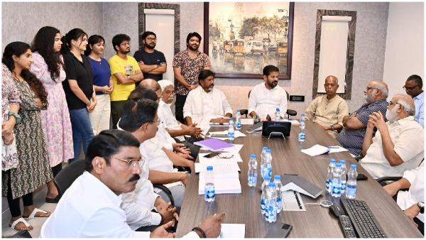 Revanth Reddy held meeting with MM Keeravani to finalise the Jaya Jayahe Telangana song