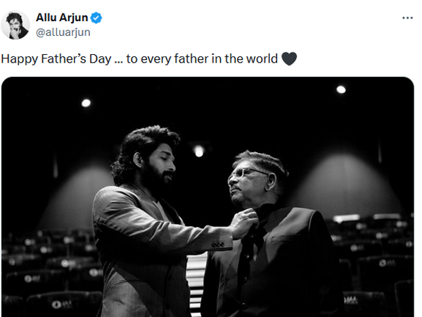 who is allu arjun fathers day post addressed to
