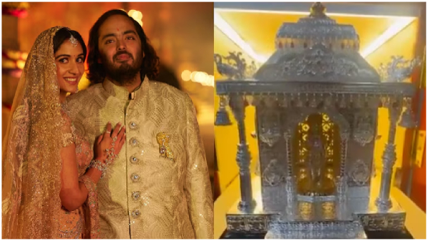 Anant Ambani- Radhika marchant Wedding Card Silver Temple with Gold Idols Surprising Price