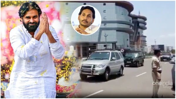 AP deputy CM pawan kalyan used a bullet proof car which is used by former cm ys jagan