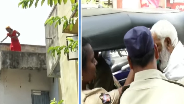 A couple attempted suicide in front of Deputy CM Pawan Kalyan camp office A couple attempted suicide in front of Deputy CM Pawan Kalyan camp office