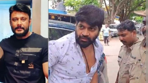 His wife Vijayalakshmi and son who met hero Darshan in Bangalore Central Jail His wife Vijayalakshmi and son who met hero Darshan in Bangalore Central Jail