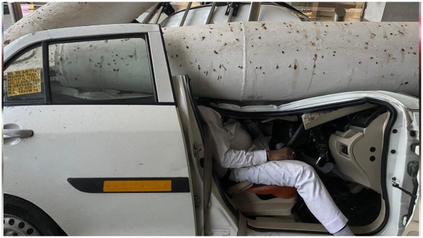 Several injured after a part of the IGI Airport terminal 1 roof was collapsed Several injured after a part of the IGI Airport terminal 1 roof was collapsed