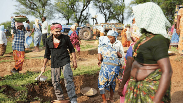 The IRS officer went to MAHATMA GANDHI NATIONAL RURAL EMPLOYMENT GUARANTEE SCHEME In Suryapeta District