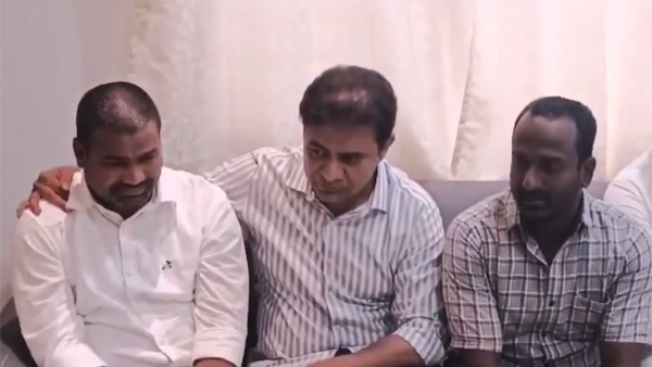 Former Minister KTR Choppadandi met MLA Medipalli Satyam