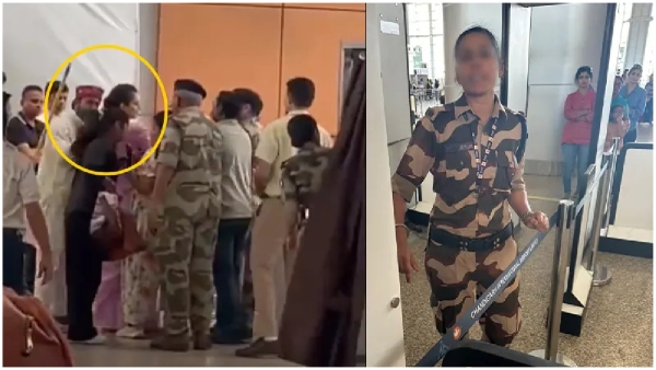 Shocking MP Kangana Ranaut Slapped By woman CISF Guard At Chandigarh Airport Shocking MP Kangana Ranaut Slapped By woman CISF Guard At Chandigarh Airport