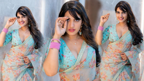 Sravanthi Chokkarapu saree photos goes viral