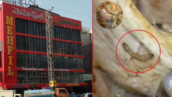 Horrible at Hyderabad s Mehfil Restaurant Man gets worms in Chicken biryani