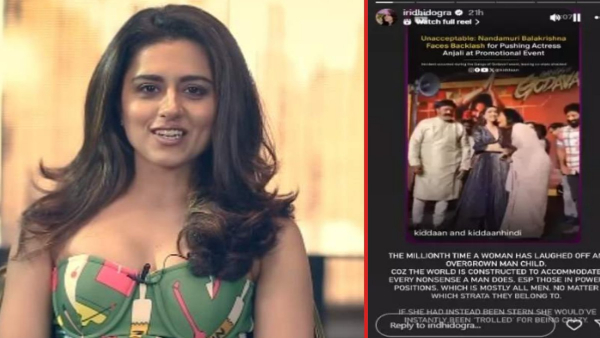 Ridhi Dogra fires Balakrishna pushing Anjali at Gangs of Godavari event