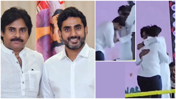 Nara Lokesh Seeks Pawan Kalyans blessings after ministerial Oath Video Trends