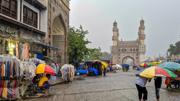 It is raining in many parts of Hyderabad