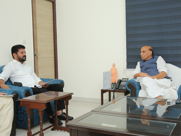 Telangana CM Revanth Meets Union Minister Rajnath Singh