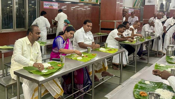 Newly appointed TTD EO J Syamala Rao dined at Annaprasadam Complex in Tirumala Newly appointed TTD EO J Syamala Rao dined at Annaprasadam Complex in Tirumala