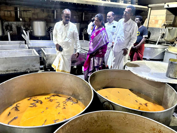 Newly appointed TTD EO J Syamala Rao dined at Annaprasadam Complex in Tirumala Newly appointed TTD EO J Syamala Rao dined at Annaprasadam Complex in Tirumala