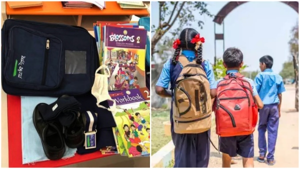 ap schools re-opened after summer holidays distributing vidya kanuka kits to students