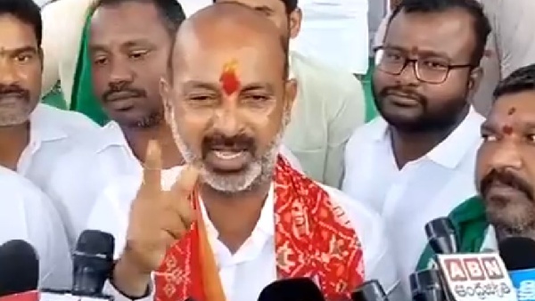 Bandi Sanjay all praise for BRS MLA Harish Rao as he is a good politician