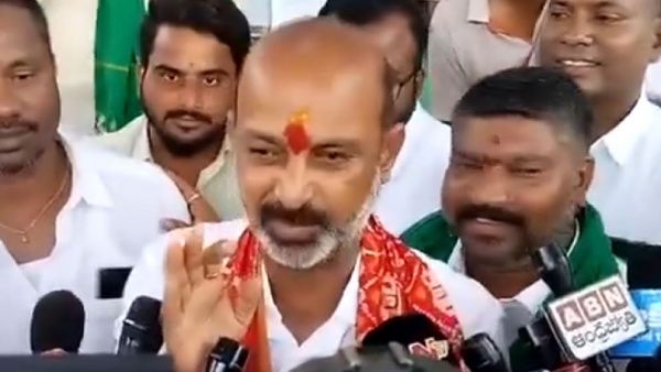 Bandi Sanjay all praise for BRS MLA Harish Rao as he is a good politician