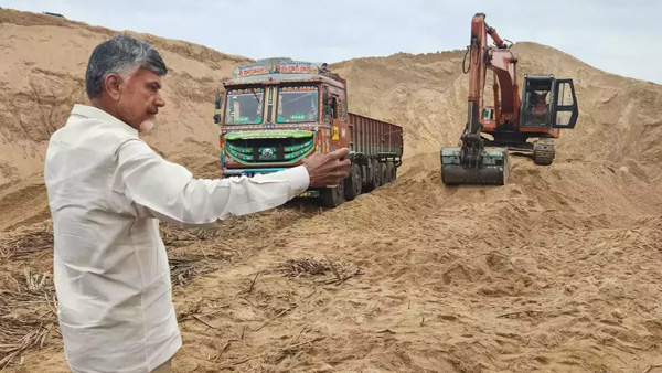 Chandrababu Naidu lashes out at the YSRCP on Free Sand supply