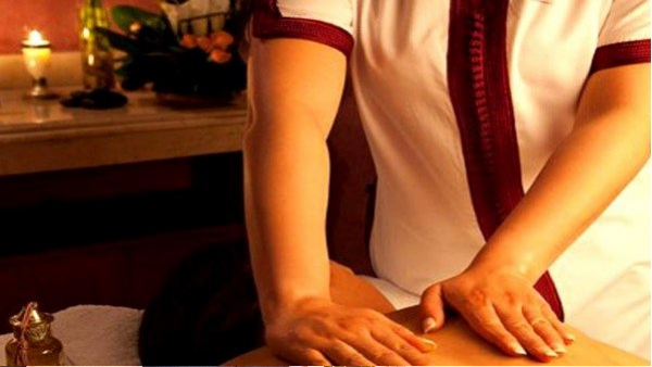 Police arrested three while enjoying themselves with eight young women in the spa centre