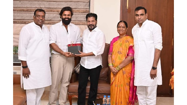 Tollywood hero Sai Dharam Tej met Chief Minister Revanth Reddy