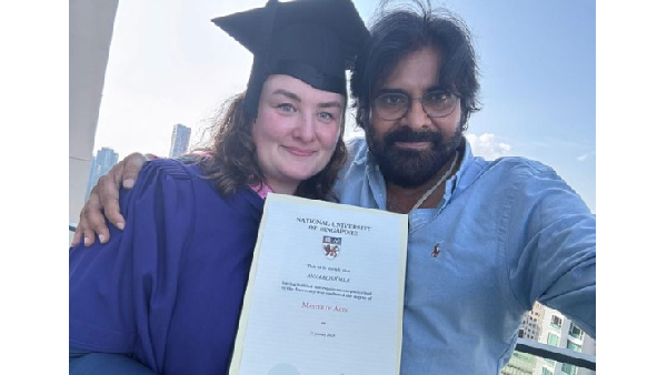 pawan kalyan attended Anna lezhneva s graduation ceremony held in Singapore