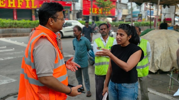 GHMC Commissioner Amrapali made a surprise visit to several areas of the city to inspect sanitation