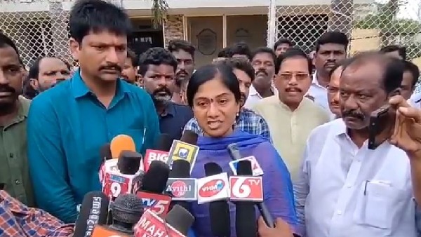 TDP MLA Gouthu Sireesha lodged a complaint against former minister Seediri Appalaraju