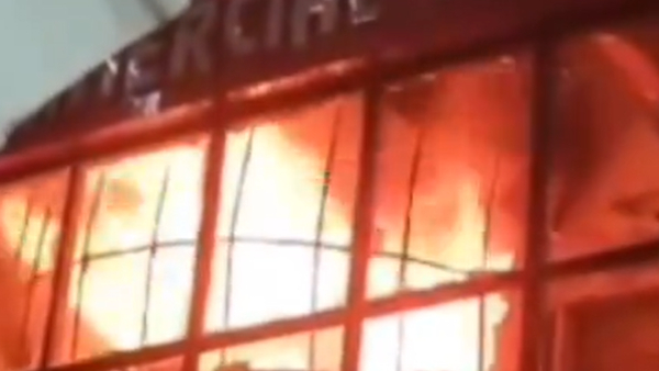 Huge fire accident in RTC X Road in Hyderabad