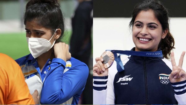 Manu Bhaker and Sarabjot Singh winning Bronze in ongoing Paris Olympics 2024