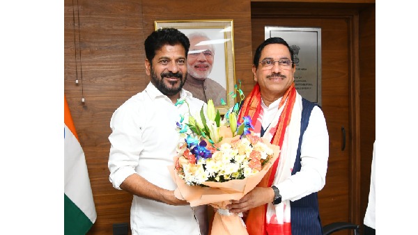Telangana CM Revanth Reddy and team meets Union Ministers in delhi