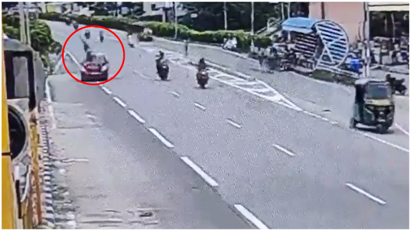 Road accident on Warangal Hyderabad road A car hit a man talking on the phone