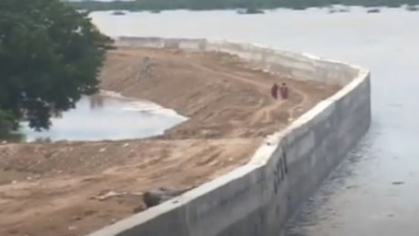 retaining wall is a permanent solution for the people of Krishna Lanka