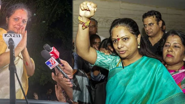 BRS MLC Kalvakuntla Kavitha released from Tihar Jail