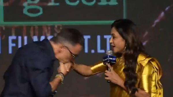 Actor Daniel Kissed Anchor Suma Hand