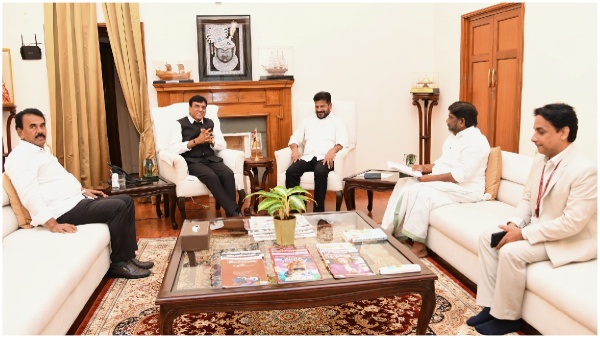 Hyderabad as the venue for the Khelo India Youth Games Revanth with Mandaviya Hyderabad as the venue for the Khelo India Youth Games Revanth with Mandaviya