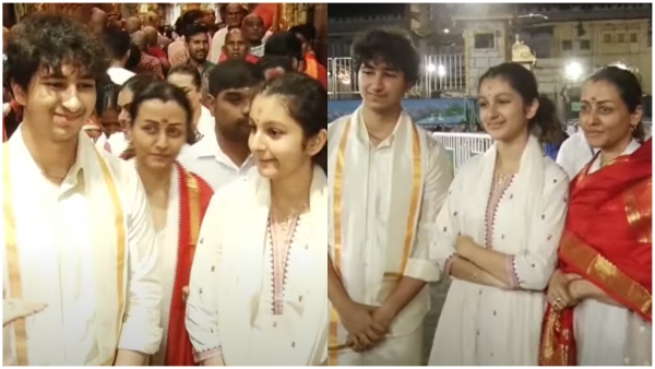 Tirumala Superstar Mahesh Babu s family in the presence of Srivari Tirumala Superstar Mahesh Babu s family in the presence of Srivari
