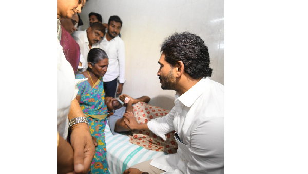 ys jagan warn nda regime to approach supreme court over attacks consoles party workers in hospital