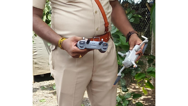 Unauthorized drone was flying during the flag hoisting by the Minister Nara Lokesh