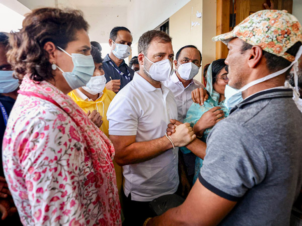 Rahul Gandhi and Priyanka visits Wayanad flood affected areas